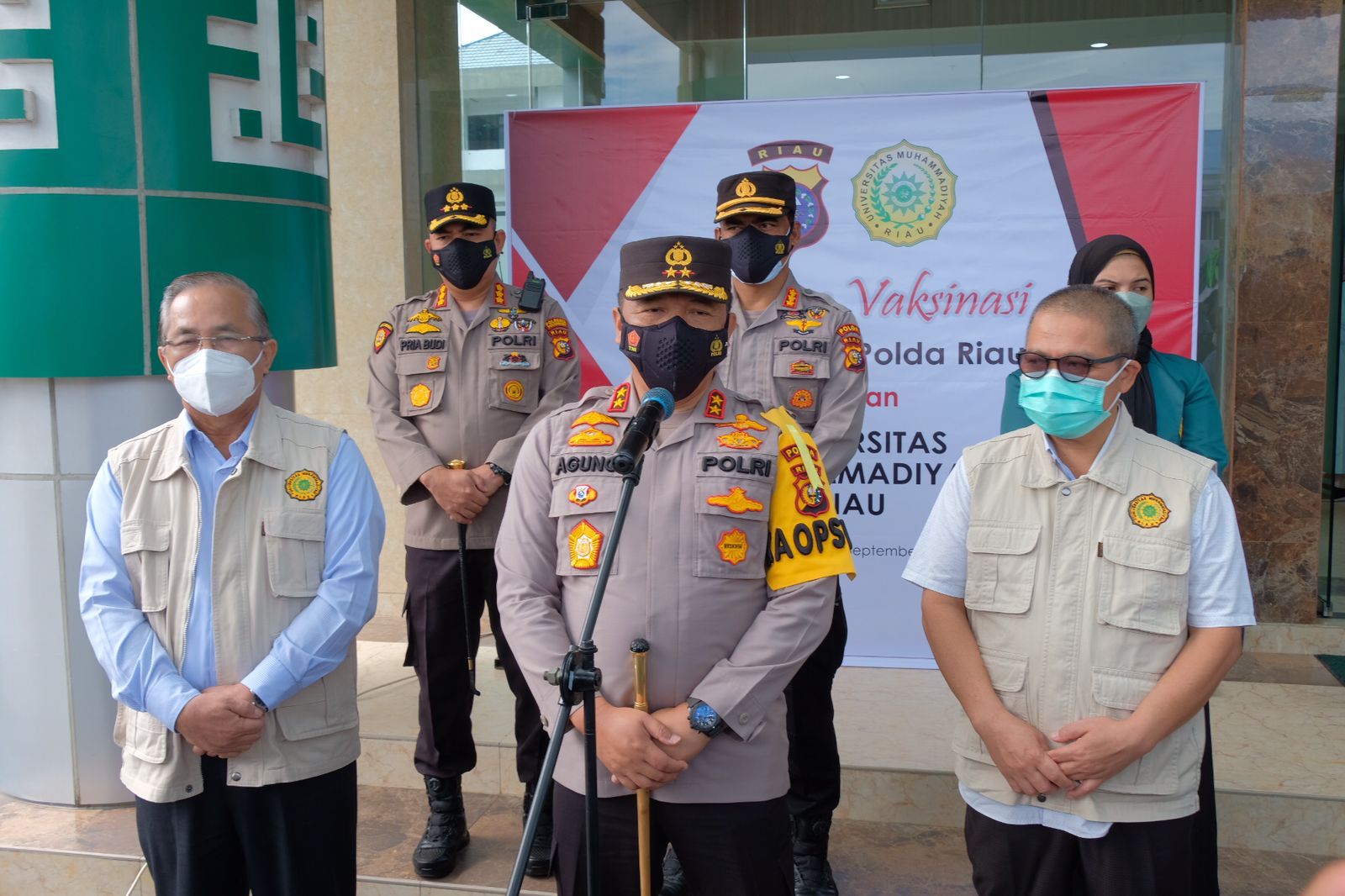 Pacu Percepatan Herd Immunity Lingkungan Kampus, Polda Gandeng UMRI Gelar Vaksinasi